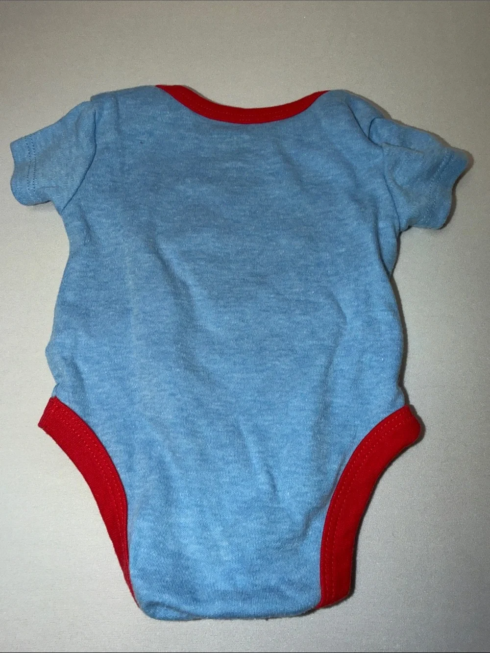 Superman Infant One-Piece Bodysuit in Light Blue and Red